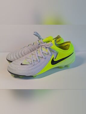 Nike Phantom GX 2 Elite FG Metallic Silver Volt Soccer HF4357-003 NEW Size 7.5